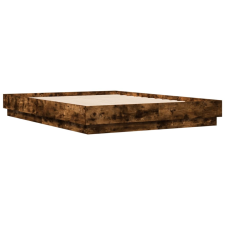vidaXL füstös tölgyszínű szerelt fa ágykeret 120 x 190 cm (3209888) ágy és ágykellék