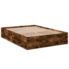 vidaXL füstös tölgyszínű szerelt fa ágykeret 120 x 190 cm (3281046) ágy és ágykellék
