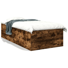 vidaXL füstös tölgyszínű szerelt fa ágykeret 90 x 190 cm ágy és ágykellék