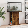 vidaXL füstös tölgyszínű szerelt fa akváriumi állvány 36x75x72,5 cm