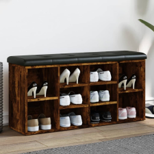 vidaXL füstös tölgyszínű szerelt fa cipőpad 102 x 32 x 50 cm bútor