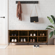 vidaXL Füstös tölgyszínű szerelt fa cipősszekrény 131 x 35 x 50 cm bútor