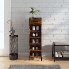 vidaXL füstös tölgyszínű szerelt fa cipőszekrény 30 x 35 x 105 cm bútor