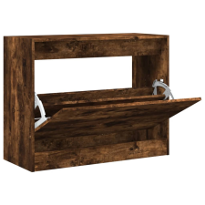 vidaXL füstös tölgyszínű szerelt fa cipőszekrény 80 x 34 x 63 cm (839963) bútor