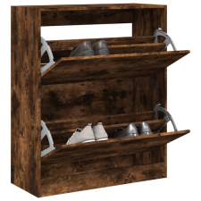vidaXL füstös tölgyszínű szerelt fa cipőszekrény 80 x 34 x 96,5 cm bútor