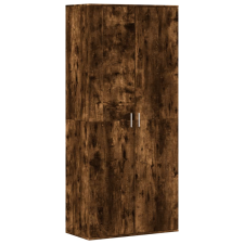 vidaXL füstös tölgyszínű szerelt fa cipőszekrény 80 x 39 x 178 cm bútor