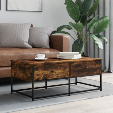 vidaXL füstös tölgyszínű szerelt fa dohányzóasztal 100 x 51 x 40 cm bútor