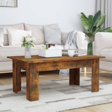 vidaXL füstös tölgyszínű szerelt fa dohányzóasztal 100 x 60 x 42 cm bútor
