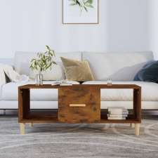 vidaXL füstös tölgyszínű szerelt fa dohányzóasztal 102 x 50 x 40 cm bútor