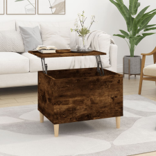 vidaXL füstös tölgyszínű szerelt fa dohányzóasztal 60x44,5x45 cm bútor