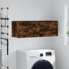 vidaXL füstös tölgyszínű szerelt fa faliszekrény 100 x 36,5 x 35 cm bútor
