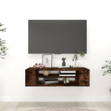 vidaXL Füstös tölgyszínű szerelt fa függő TV-szekrény 100x30x26,5 cm (826360) bútor