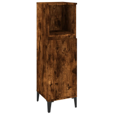 vidaXL füstös tölgyszínű szerelt fa fürdőszobaszekrény 30x30x100 cm (819817) fürdőszoba bútor
