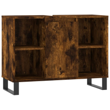 vidaXL füstös tölgyszínű szerelt fa fürdőszobaszekrény 80 x 33 x 60 cm (831641) fürdőszoba bútor