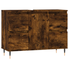 vidaXL füstös tölgyszínű szerelt fa fürdőszobaszekrény 80 x 33 x 60 cm (831649) fürdőszoba bútor