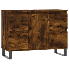 vidaXL füstös tölgyszínű szerelt fa fürdőszobaszekrény 80 x 33 x 60 cm (831665) fürdőszoba bútor