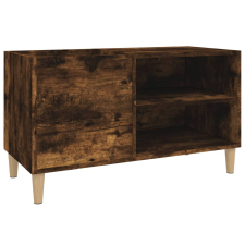 vidaXL füstös tölgyszínű szerelt fa hanglemezszekrény 84,5x38x48 cm (831946) bútor