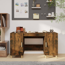 vidaXL füstös tölgyszínű szerelt fa íróasztal 140 x 50 x 75 cm íróasztal