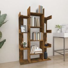vidaXL Füstös tölgyszínű szerelt fa könyvszekrény 86 x 25,5 x 140 cm bútor