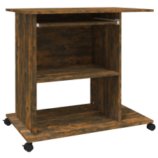 vidaXL füstös tölgyszínű szerelt fa számítógépasztal 80 x 50 x 75 cm (815543) bútor
