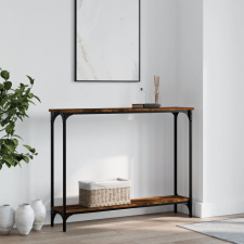 vidaXL füstös tölgyszínű szerelt fa tálalóasztal 100x22,5x75 cm bútor