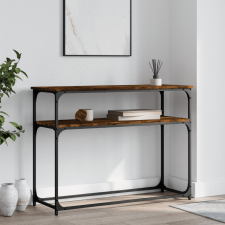 vidaXL füstös tölgyszínű szerelt fa tálalóasztal 100x35,5x75 cm bútor