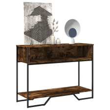 vidaXL füstös tölgyszínű szerelt fa tálalóasztal 100x35x74,5 cm bútor