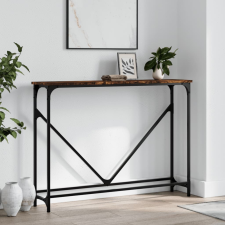 vidaXL füstös tölgyszínű szerelt fa tálalóasztal 102x22,5x75 cm bútor
