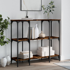 vidaXL Füstös tölgyszínű szerelt fa tálalóasztal 102x35x90 cm bútor