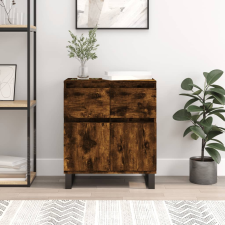 vidaXL füstös tölgyszínű szerelt fa tálalószekrény 60 x 35 x 70 cm bútor