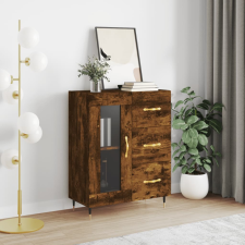 vidaXL füstös tölgyszínű szerelt fa tálalószekrény 69,5 x 34 x 90 cm bútor