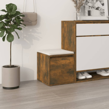 vidaXL füstös tölgyszínű szerelt fa tárolódoboz 40,5 x 40 x 40 cm bútor
