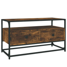 vidaXL Füstös tölgyszínű szerelt fa tv-szekrény 80x35x45 cm bútor