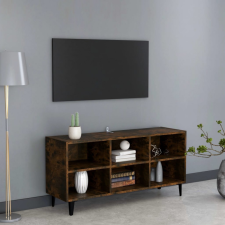 vidaXL füstös tölgyszínű TV-szekrény fémlábakkal 103,5 x 30 x 50 cm bútor