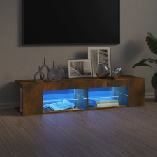 vidaXL füstös tölgyszínű TV-szekrény LED-világítással 135 x 39 x 30 cm bútor