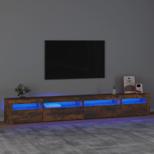 vidaXL füstös tölgyszínű TV-szekrény LED-világítással 270x35x40 cm bútor