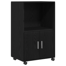 vidaXL Görgős Szekrény Fekete Tölgy 55x40x91 cm Tervezett Fa (869243) bútor