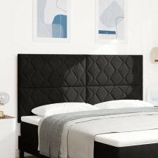 vidaXL Gyémánt blokkok mintás fekete 180 cm bársony fejtámla ágy és ágykellék