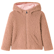 vidaXL Gyerek kapucnis kabát Teddy Light Cognac 92