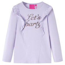 vidaXL Gyerek póló hosszú ujjú Light Lilac 140 gyerek póló
