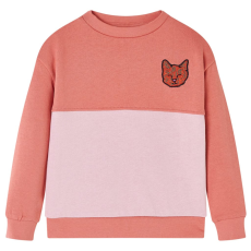 vidaXL Gyerek pulóver Colour Block Pink 140