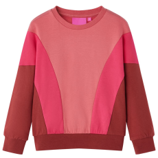 vidaXL Gyerek pulóver Colour Block Rózsaszín és Henna 116