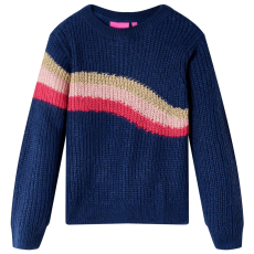 vidaXL Gyerek pulóver kötött Navy 140