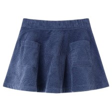 vidaXL Gyerek szoknya zsebekkel Corduroy Navy 104 gyerek szoknya