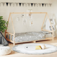 vidaXL gyerek tömör fenyőfa ágykeret 90 x 200 cm kiságy, babaágy