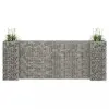 vidaXL H alakú acéldrót virágtartó gabion 260 x 40 x 100 cm