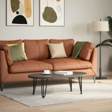 vidaXL hajcsavaros asztallábak 4 db Fekete 30 cm tömör acélból bútor