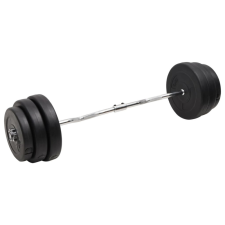 vidaXL hajlított súlyzórúd súlytárcsákkal 90 kg súlyzórúd