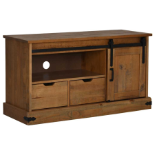 vidaXL HALDEN tömör fa TV szekrény tolóajtóval 110x40x60 cm (4018409) bútor