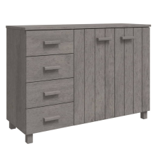 vidaXL HAMAR világosszürke tömör fenyőfa tálalószekrény 113x40x80 cm (340447) bútor